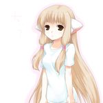  bad_id bad_pixiv_id breasts chii chobits hair_tubes long_hair out-of-frame_censoring robot_ears small_breasts solo usashiro_mani very_long_hair 