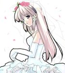  bride clannad dress flower furai lowres oekaki sakagami_tomoyo solo wedding_dress 