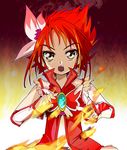  cure_rouge fingerless_gloves fire gloves ixy looking_at_viewer magical_girl natsuki_rin precure red red_eyes red_hair short_hair solo spiked_hair yes!_precure_5 yes!_precure_5_gogo! 