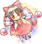  bangs chibi full_body hakurei_reimu lowres queen_qko solo touhou 