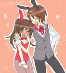  1girl animal_ears bunny_boy bunny_ears bunnysuit genderswap genderswap_(ftm) genderswap_(mtf) kyon kyonko machiko_(beard) pantyhose suzumiya_haruhi suzumiya_haruhi_no_yuuutsu suzumiya_haruhiko 