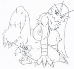  big_breasts blaziken breast_squish breasts clitoris female nintendo nipples pok&#233;mon pokemon pose presenting pussy pussy_juice solo sya video_games 