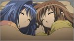  animated animated_gif bangs hair_intakes kanon lowres minase_nayuki multiple_girls screencap sleeping tsukimiya_ayu 