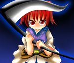  bangs chibi des onozuka_komachi scythe solo touhou 