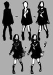  greyscale haruo_(clownberry) highres how_to monochrome multiple_views original school_uniform serafuku 