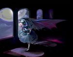  bat_wings cis_(carcharias) full_moon hat moon remilia_scarlet solo touhou wings 
