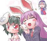  animal_ears bunny_ears chibi inaba_tewi lowres multiple_girls nyagakiya reisen_udongein_inaba touhou yagokoro_eirin 