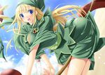 blonde_hair blue_eyes copyright_request nakano_sora see-through solo witch 