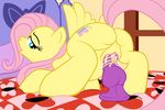  bed bestiality bound cutie_mark dildo duo equine female feral fluttershy fluttershy_(mlp) friendship_is_magic horse human interspecies khorme looking_back macro male mammal masturbation micro micro_insertion micro_on_macro my_little_pony pegasus penetration pillow pony pussy sex_toy size_difference vaginal vaginal_penetration wings 
