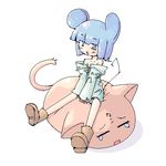  animal_ears arnest blue_hair cat lowres mouse_ears original solo 
