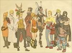  6+boys animal_ears artist_request auron bag balflear bat_wings belt black_hair blonde_hair boots breasts brown_hair bunny_ears cleavage cloud_strife dark_skin everyone final_fantasy final_fantasy_ix final_fantasy_tactics final_fantasy_vii final_fantasy_vii_advent_children final_fantasy_viii final_fantasy_x final_fantasy_xii fran glasses gloves hands_on_hips hat high_heels lineup locked_arms long_hair medium_breasts midriff moogle multicolored_hair multiple_boys multiple_girls mustadio_bunansa nono_(final_fantasy) object_on_head orange_hair pink_hair pointing ponytail quistis_trepe rikku scar seifer_almasy shoes short_hair skirt smile sunglasses tank_top tifa_lockhart trench_coat two-tone_hair viera vivi_ornitier white_hair wings witch_hat 