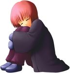  closed_eyes kamakurako leg_hug red_hair sleeping solo syam_i yume_nikki 