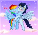  cutie_mark equine female feral friendship_is_magic horse kissing male mammal mn27 my_little_pony pegasus pony rainbow_dash_(mlp) soarin_(mlp) straight wings wonderbolts_(mlp) 