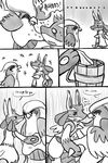  black_and_white comic english_text female greyscale haychel lucario male monochrome nintendo pidgeot pok&#233;mon pok&eacute;mon sneeze straight text video_games 