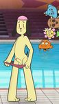  blush canine cat darwin_watterson dog erection feline fish flower gumball_watterson leslie male mammal marine penis penny_fitzgerald pkaocko pool speedo swimsuit the_amazing_world_of_gumball the_dog uncut water young 