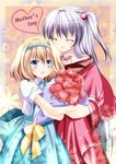  alice_margatroid alice_margatroid_(pc-98) blonde_hair blue_dress blue_eyes blue_hairband blush bouquet bow capelet carnation closed_eyes dress flower frame hair_bobbles hair_ornament hairband long_hair mother's_day mother_and_daughter motherly multiple_girls nanoha-h open_mouth red_carnation red_dress red_flower shinki shirt short_hair side_ponytail silver_hair smile touhou touhou_(pc-98) 