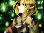  blonde_hair green_eyes mizuhashi_parsee profile short_hair solo touhou welk 