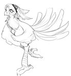  ambiguous_gender avian beak bird black_and_white buttercup_saiyan monochrome parrot plain_background sketch solo white_background 