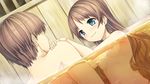  bath blush breasts brown_hair cura game_cg monobeno nipples sawai_natsuha wet 