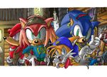  canine clothing ear_piercing fox gangsta hat headband hedgehog jacket knuckles_the_echidna mammal miles_prower piercing scarf sega shirt sonic_(series) sonic_the_hedgehog 