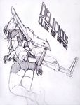  aircraft airplane android breasts butt cassidy_(kloh0und) english_text fangs female greyscale gun insignia kloh0und living_aircraft looking_at_viewer machine mechanical military minigun monochrome muscles pencil plain_background ranged_weapon robot scan side_boob smile smoke solo standing star teeth text toned u.s._air_force vehicle weapon wheel wide_hips 