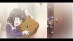  1girl animated animated_gif blush carnival_phantasm cuddling fate/stay_night fate/zero fate_(series) full-face_blush lowres matou_sakura matou_shinji screencap stuffed_animal stuffed_toy teddy_bear younger 