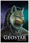  badge bhavfox blue blue_background blue_eyes canine eyes mammal markings plain_background timber-wolf timberwolf 