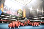  animal_crossing anthro canine claws clothing confetti dog feline fighting_ring incineroar isabelle_(animal_crossing) mammal nintendo open_mouth otakuap pok&eacute;mon pok&eacute;mon_(species) super_smash_bros super_smash_bros._ultimate teeth video_games wrestling 