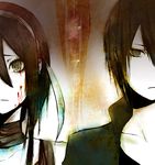  1girl black_hair blood durarara!! fuutarou_(pikeish) heiwajima_kasuka highres hijiribe_ruri scarf short_hair 