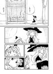  :d arms_behind_head book bookshelf bow braid closed_eyes comic flandre_scarlet greyscale hair_bow hat kirisame_marisa library long_hair looking_down looking_up monochrome multiple_girls open_mouth pointy_ears short_hair side_braid silent_comic single_braid smile sonson_(eleven) surprised sweatdrop touhou very_long_hair voile walking witch_hat 