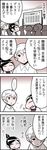  1girl 4koma :&lt; black_hair closed_eyes comic crowd keuma original ponytail real_life_insert silver_hair smile translation_request yue_(chinese_wife_diary) 