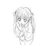  bad_id bad_pixiv_id copyright_request greyscale monochrome pencil rutarou sketch solo twintails wooden_pencil 