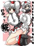  animal_ears hat inubashiri_momiji oshiruko_(uminekotei) panties solo tail tokin_hat touhou underwear wolf_ears 