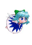  bow chibi cirno smile solo tao_(kadoya) touhou 