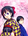  1girl cherry_blossoms japanese_clothes kimono original yukka_(yucca_u) 