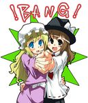  dancing gengorou holding_hands interlocked_fingers maribel_hearn multiple_girls touhou usami_renko 