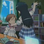  animated animated_gif back-to-back_slapping etou_mei gakuen_utopia_manabi_straight! lowres multiple_girls plaid plaid_skirt punching school_uniform seiou_gakuen_school_uniform skirt slapping uehara_mutsuki 