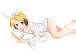  :p blonde_hair cyprus green_eyes kagamine_rin lying on_stomach one-piece_swimsuit school_swimsuit see-through solo swimsuit tongue tongue_out vocaloid wet white_school_swimsuit white_swimsuit 