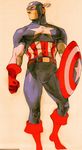  1boy blue_eyes boots capcom captain_america full_body gloves highres male male_focus marvel marvel_vs._capcom marvel_vs._capcom_2 marvel_vs_capcom marvel_vs_capcom_2 mask official_art red_shoes shield shoes simple_background solo standing steve_rogers 