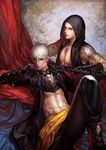  2boys cdash817 highres ishida_mitsunari multiple_boys sengoku_basara tattoo tokugawa_ieyasu 