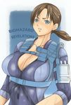  blue_eyes breasts brown_hair cleavage jill_valentine large_breasts resident_evil resident_evil_revelations wetsuit 