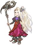  blonde_hair bridal_gauntlets circlet dress female flower goddess kid_icarus kid_icarus_uprising long_bang long_hair nachure nintendo official_art ponytail sandals simple_background solo staff thorns toeless_legwear toes viridi yellow_eyes 