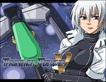  bad_id bad_pixiv_id blue_eyes bodysuit breasts cenes_crawford cleavage cropped_jacket jacket lowres medium_breasts open_clothes open_jacket phantom_rider pixel_art rvr-01_gauntlet scanlines short_hair silver_hair skin_tight solo space_craft starfighter thunder_force thunder_force_v 