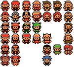  6+girls alternate_costume araragi_(pokemon) backwards_hat baseball_cap beard bel_(pokemon) black_dress black_hair blonde_hair blue_(pokemon) blue_hair chart cheren_(pokemon) coat comparison crystal_(pokemon) dress dual_persona everyone facial_hair glasses gold_(pokemon) haruka_(pokemon) hat hikari_(pokemon) hue_(pokemon) kotone_(pokemon) kouki_(pokemon) kyouhei_(pokemon) labcoat liblu lowres mei_(pokemon) multiple_boys multiple_girls nanakamado_(pokemon) odamaki_(pokemon) odamaki_sapphire official_style ookido_green ookido_yukinari pantyhose pixel_art pointy_hair pokemon pokemon_(game) pokemon_bw pokemon_bw2 pokemon_dppt pokemon_emerald pokemon_frlg pokemon_gsc pokemon_hgss pokemon_platinum pokemon_rgby pokemon_rse red_(pokemon) red_(pokemon_frlg) red_(pokemon_rgby) red_hair scowl silver_(pokemon) spiked_hair touko_(pokemon) touya_(pokemon) transparent_background utsugi_(pokemon) winter_clothes yuuki_(pokemon) 