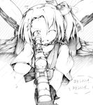  bolt_action cheytac_m200 cirno daiyousei gloves greyscale gun hair_ornament hair_ribbon hairclip headset jewelry komamk lying military_operator monochrome multiple_girls necklace on_stomach one_eye_closed ribbon rifle scope side_ponytail sniper sniper_rifle touhou translated weapon wings 