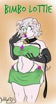  anthro big_breasts bimbo breasts collar corruption_of_champions cute facial_piercing female lottie_(coc) lottie_(corruption_of_champions) mammal nipples nose_piercing nose_ring piercing pig porcine 