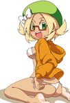  ass bel_(pokemon) bikini blonde_hair glasses green_eyes kotomuke_fuurin pokemon pokemon_(game) pokemon_bw2 short_hair side-tie_bikini solo swimsuit tan tanline 