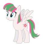  blossomforth_(mlp) blue_eyes cutie_mark equine female feral flower friendship_is_magic green_hair hair mammal my_little_pony pegasus pink_hair solo two_tone_hair wings 