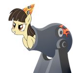  brown_eyes brown_hair cannon equine female feral fire friendship_is_magic hair horse madmax mammal my_little_pony party_hat plain_background pony smile solo tire transparent_background wild_fire_(mlp) 