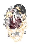  blonde_hair frills hair_ribbon lamp open_mouth red_eyes ribbon rumia short_hair skirt skirt_set solo touhou transparent_background uki_(room_405) 